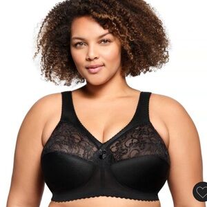 Glamorise MagicLift Original Support Full Figure Bra 1000 Black Womens Size 40G